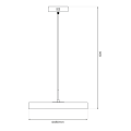 Nowoczesna lampa wisząca DISC 38W LED 4000K 38W czarno złota do salonu ML1065 Milagro