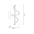 Kinkiet TWIST 12W LED 4000K serpentyna matowa czerń do sypialni salonu ML1058 Milagro