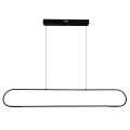 Lampa wisząca FRAME 42W czarna zaokrąglona rama LED 4000K 42W  do nowoczesnego salonu ML1046 Milagro