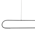 Lampa wisząca FRAME 42W czarna zaokrąglona rama LED 4000K 42W  do nowoczesnego salonu ML1046 Milagro