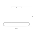 Lampa wisząca FRAME 42W czarna zaokrąglona rama LED 4000K 42W  do nowoczesnego salonu ML1046 Milagro