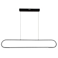 Lampa wisząca FRAME 42W czarna zaokrąglona rama LED 4000K 42W  do nowoczesnego salonu ML1046 Milagro