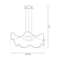 Lampa wisząca LARGO LED 16W złota 4000K z falującym kloszem ML1042 Milagro