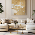 Dekoracyjna lampa wisząca ELEGANCE ring LED 36W złota 4000K Ø60cm ML0996 Milagro