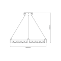 Dekoracyjna lampa wisząca ELEGANCE ring LED 36W złota 4000K Ø60cm ML0996 Milagro