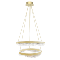 Lampa wisząca PRECIOSA LED 85W 4000K złota z ozdobnymi okrągłymi ringami ML1000 Milagro