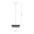 Lampa wisząca PRECIOSA LED 4000K 1600lm 25W  złota do sypialni ML0998 Milagro