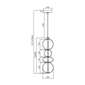 Lampa wisząca DAPHNE białe szklane klosze kule 36W barwa ciepła 3000K 36W LED IP20 ML0863 Milagro