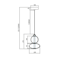 Lampa wisząca DAPHNE dekoracyjny szklany klosz LED 12W barwa ciepła 3000K ML0862 Milagro