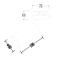 Reflektorek Oprawa szynowa Pipe Track Biały 1xGU10 ML1154 Milagro