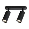Lampa sufitowa RICKY z dwoma ruchomymi spotami czarna do holu 2xGU10 ML1144 Milagro