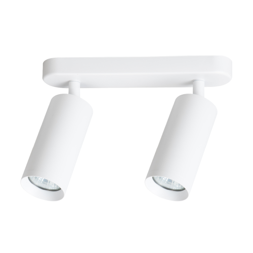 Listwa sufitowa RICKY z dwoma ruchomymi spotami biała do sypialni 2xGU10 ML1145 Milagro