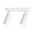 Listwa sufitowa RICKY z dwoma ruchomymi spotami biała do sypialni 2xGU10 ML1145 Milagro