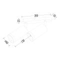 Lampa sufitowa MICA SPOT z dwoma ruchomymi spotami czarno złota do jadalni 2xGU10 ML1146 Milagro