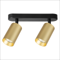 Złota Aluminiowa listwa z ruchomymi reflektorkami PIPE 2xGU10 do sypialni ML1161 Milagro