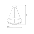 Lampa wisząca ORBITA zintegrowany LED 52W 3200lm okrągły klosz ML1186 Milagro