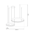 Podwójny ring lampa wisząca ORBITA LED 72W do eleganckiego salonu ML1187 Milagro