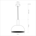 Lampa wisząca styl minimalistyczny VISBY kremowy metalowy klosz  1xE27 MLP1554 Milagro