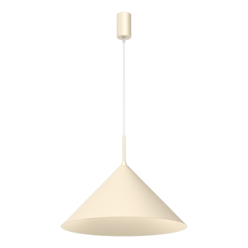 Lampa wisząca CAPITAL z dużym kremowym kloszem Ø46cm 1xGX53 MLP1643 Milagro