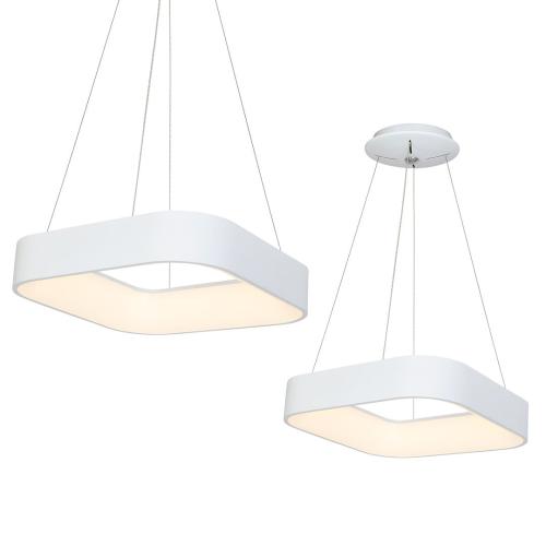 Lampa wisząca ASTRO biała geometryczna 40W LED 4000K 1680lm do salonu ML1853 Milagro