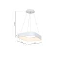 Lampa wisząca ASTRO biała geometryczna 40W LED 4000K 1680lm do salonu ML1853 Milagro