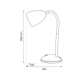 Minimalistyczna lampka biurkowa LOGIC z białym kloszem elastyczne ramię 1xE27 ML1636 Milagro