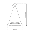 Lampa wisząca HOOP chromowany ring LED 27W regulacja wysokości ML1549 Milagro
