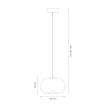 Lampa wisząca VASO dymiony szklany klosz LED 4W barwa ciepła ML1397 Milagro