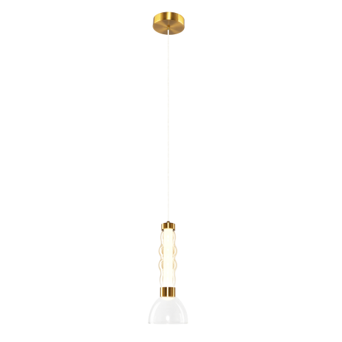 Lampa wisząca z dekoracyjnym szklanym kloszem LUCCO bursztyn LED 13W ML1418 Milagro
