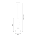 Lampa wisząca z dekoracyjnym szklanym kloszem LUCCO bursztyn LED 13W ML1418 Milagro