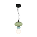 Designerska lampa wisząca ASCOLI LED 8W z ceramicznym barwnym kloszem do salonu ML1419 Milagro