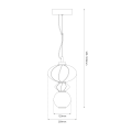 Designerska lampa wisząca ASCOLI LED 8W z ceramicznym barwnym kloszem do salonu ML1419 Milagro