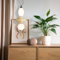 Lampa wisząca ASCOLI LED 18W do stylowego salonu klosz ceramika szkło ML1420 Milagro