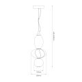 Lampa wisząca ASCOLI LED 18W do stylowego salonu klosz ceramika szkło ML1420 Milagro