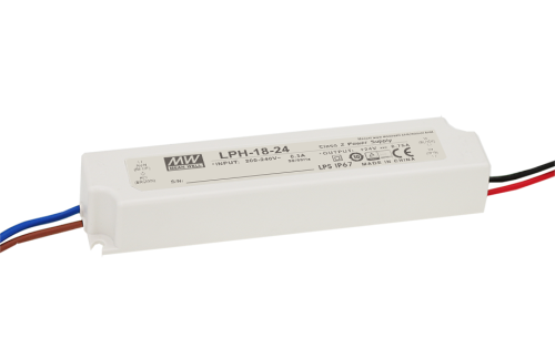 Zasilacz impulsowy LED 18W 12V 1,5A 180-264VAC 254-370VDC IP67 PS-LPH-18-12 Mean Well