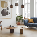 Lampa wisząca zwisy na czarnej podsufitce MORGAN czarne ażurowe klosze  ML1801 Milagro