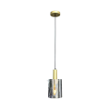 Lampa wisząca pojedynczy zwis ARCADIA złota elegancki szklany klosz na E27 ML1816 Milagro