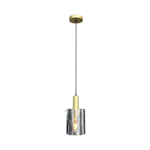 Lampa wisząca pojedynczy zwis ARCADIA złota elegancki szklany klosz na E27 ML1816 Milagro