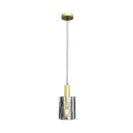 Lampa wisząca pojedynczy zwis ARCADIA złota elegancki szklany klosz na E27 ML1816 Milagro