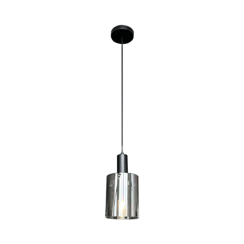 Lampa wisząca ARCADIA czarna klosz szklany do jadalni nas stół 1xE27 ML1818 Milagro
