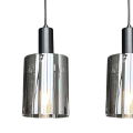 Lampa wisząca Arcadia czarna podsufitka trzy szklane klosze zwisy na E27 ML1819 Milagro