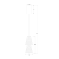Lampa wisząca zwis z symetrycznymi kloszami SANSA LED 5W do jadalni ML1820 Milagro