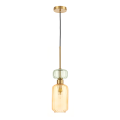 Lampa wisząca MOLLY AMBER z szklanym bursztynowym  kloszem 1xE14 ML1823 Milagro