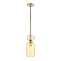 Lampa wisząca MOLLY AMBER z szklanym bursztynowym  kloszem 1xE14 ML1823 Milagro