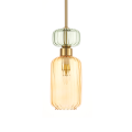 Lampa wisząca MOLLY AMBER z szklanym bursztynowym  kloszem 1xE14 ML1823 Milagro