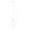 Lampa wisząca MOLLY AMBER z szklanym bursztynowym  kloszem 1xE14 ML1823 Milagro