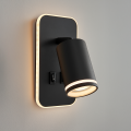 Oprawa Pipe Ring Kinkiet Czarny 1xGU10 + LED 6W ML2081 Milagro