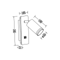 Oprawa Pipe Ring Kinkiet Czarny 1xGU10 + LED 6W ML2081 Milagro