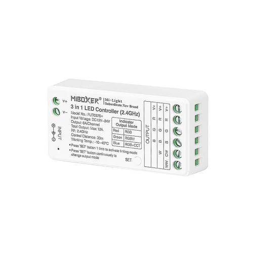 MI-LIGHT Kontroler 3w1 RGB/CCT 12-24VDC 12A FUT037S+