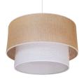 Lampa wisząca BUENO beżowa, klosz juta Ø35cm nad stolik kawowy, gwint E27 MLP1827 Milagro